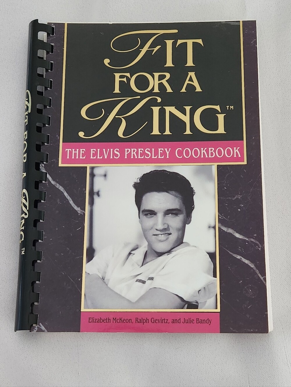 Fit for a King — The Elvis Presley Cookbook — Black & Pink Cover
